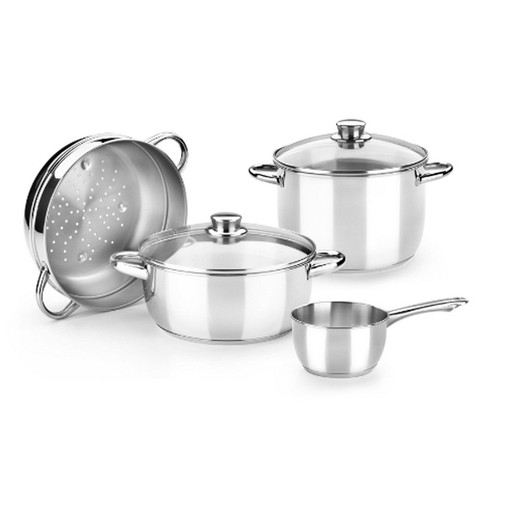 Batería Cocina MONIX OPTIMA 4 Piezas con tapa