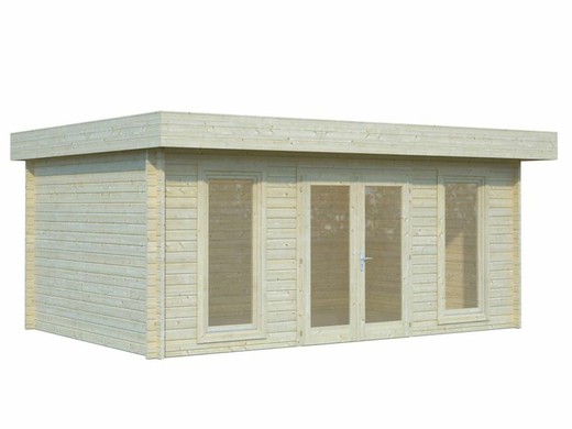 Cabaña de madera Palmako bret 19.9 m2 550 x 410 cm + SUELO INCLUIDO fr44-5541-1 109163