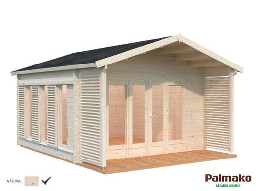 Cabaña de madera PALMAKO CATHERINE 14.5 m2 534 x 450 cm FR44-4141-6 109887