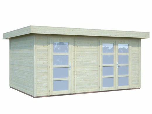 Palmako Lara cabane en rondins 12,7 m2 445 x 295 cm FR28-4529 101329 sans plancher