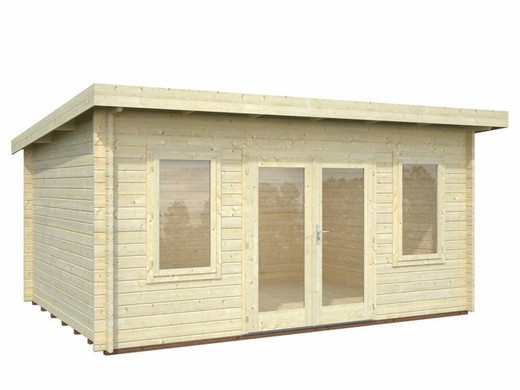 Cabane en rondins lisses Palmako 14,2 m2 470 x 350 cm plancher inclus FR44-4735-2 102197