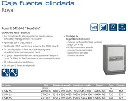 Caja Fuerte Blindada BURG-WÄCHTER Royal E 546 SS RESISTENCIA GRADO IV