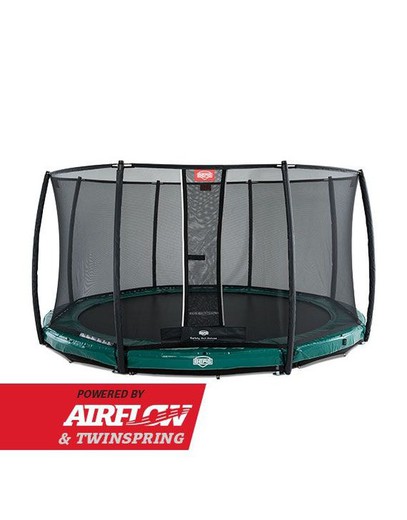 Cama Elastica Berg Elite Inground Green+ Red protectora Safety Net Deluxe 330 Peso maximo persona 100 kg