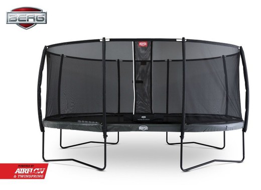 Cama Elastica BERG Grand Elite 520 Grey + Safety Net Deluxe BE30.45.75.32