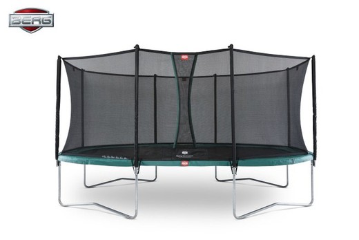 BERG Grand Favorit Trampoline 520 GREEN + Safety Net Comfort jusqu'à 120 kg