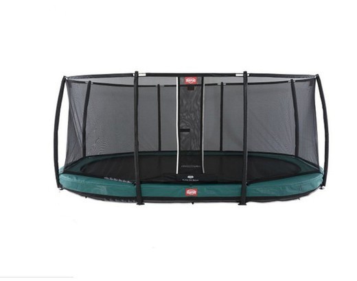 BERG Inground Trampolim Grand Champion 520 BLACK + Safety Net Deluxe