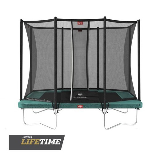 Cama elástica BERG ULTIM Favorit verde + Red Seguridad Safety Net Comfort 280 cm peso maximo persona 70 kg BE32.25.62.71