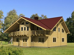 Casa de madera prefabricada catherine Palmako 244.6 m2 madera laminada 134 mm