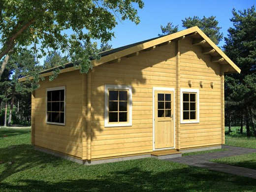 Maison préfabriquée en bois marika Palmako 30,4 m2 bois lamellé 88 mm qualité garantie !!!