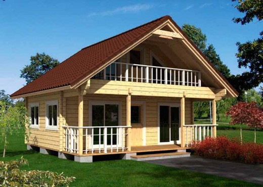 Casa de madera prefabricada marta Palmako 68.5 m2 madera laminada 88 mm