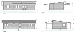 Maison en bois préfabriquée Solveig Palmako 93,2 m2 Bois lamellé 88 mm