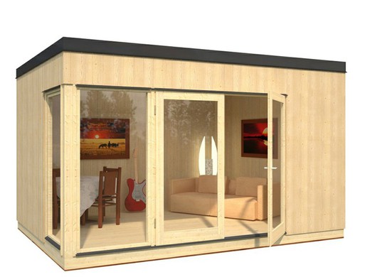 Casa de madeira nórdica Palmako solveig 13,6 m2 456 x 332 cm el18-4533-1 101203