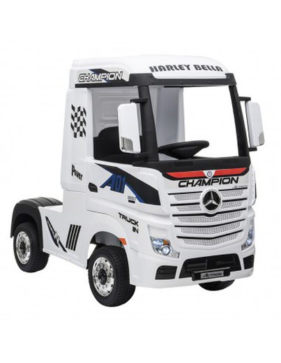 Camión Eléctrico Mercedes Actros Blanco para niños