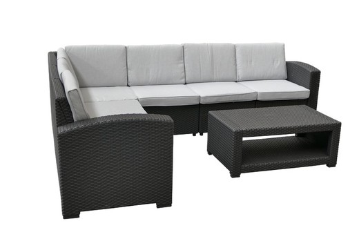 Conjunto de Jardin de resina Chillvert ELBA Gris Antracita KCH407