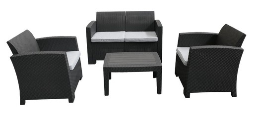 Conjunto de resina para jardim Chillvert SIENA cinza antracite KCH403