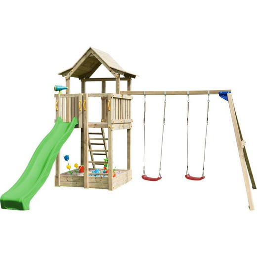 Parque infantil MASGAMES PAGODA L con columpio Doble MA811601