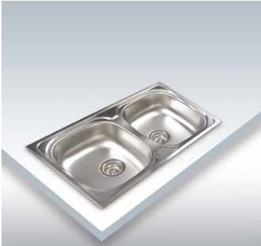 Fregadero metálico marca Cata modelo C2 Inoxidable 2c