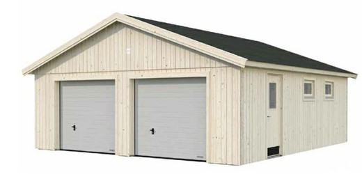 Garaje de madera Palmako andre 44.7 m2 665 x 739 cm el18-6774 108616 con puerta seccional