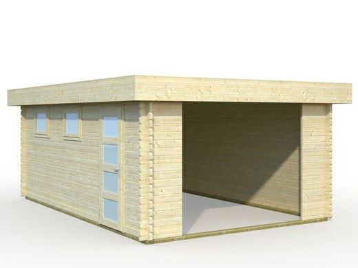 Garaje de madera Palmako rasmus 19.0 m2 380 x 570 m2 fr44-3857-5  101894 sin puerta