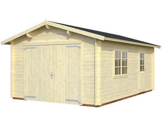 Garaje de madera Palmako roger 19.0 m2 380 x 570 cm fr44-3857 102347
