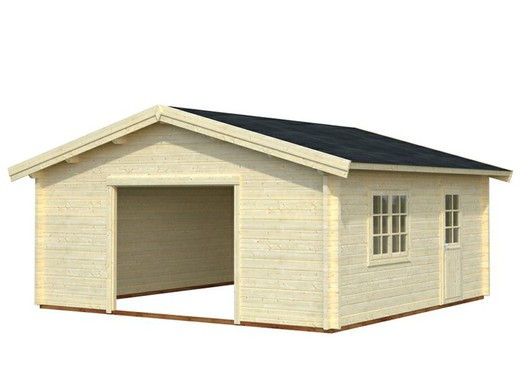 Garaje de madera Palmako roger 27.7 m2 560 x 560 cm fre70-5656 101911 sin puerta