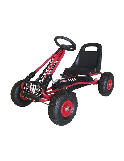 Coche a pedales Go Kart para niños- Rojo