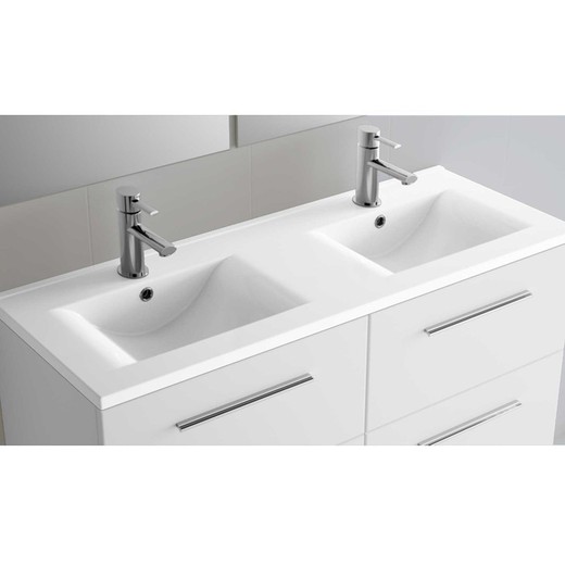 Lavabo IBERIA 1200 doble PORCELANA BLANCA 1200 x 20 x 460 mm