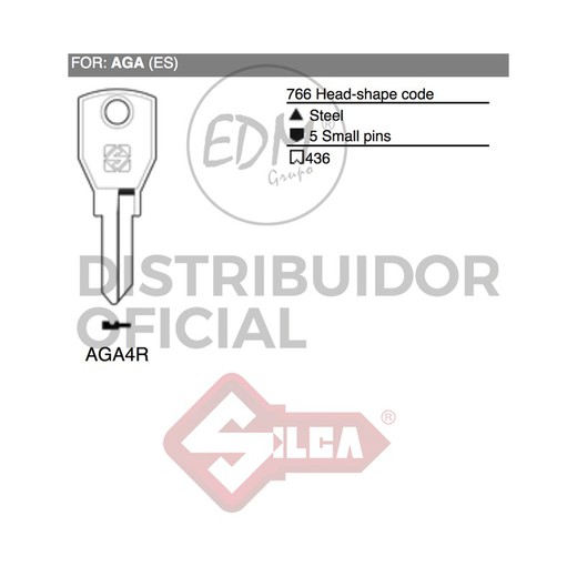 Llave acero aga4r aga