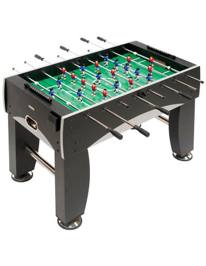 Mesa de juego futbolín Silver con jugadores de piernas abiertas 139X73X87 PL0521