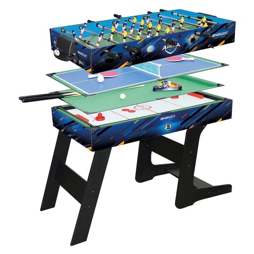 Multijuego 4 en 1 – Sport Arena (Futbolín, Billar, Air Hockey + Ping Pong) PL2081