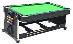 Mutijuego OLIMPUS Giratorio 4 en 1 VERDE (Billar, Air-Hockey, Ping-Pong, Mesa Comedor) Potente motor para el flujo de aire 2922