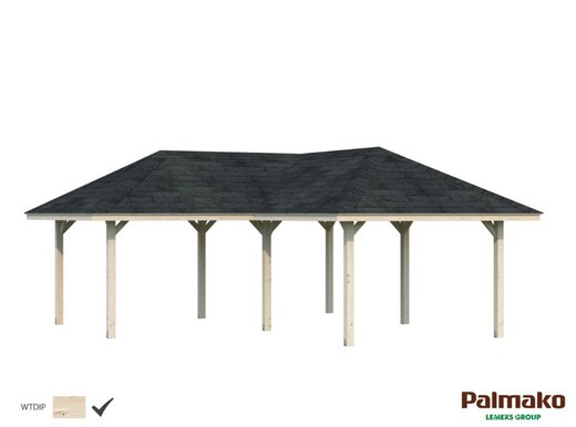 Pabellon de madera PALMAKO CONNECT BIANCA 24.9 m2 672 X 672 cm 109381