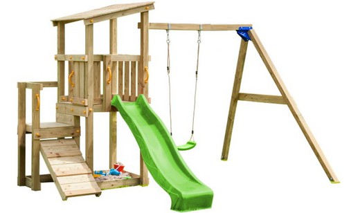 Parque infantil MASGAMES CASCADE L con columpio individual MA812511