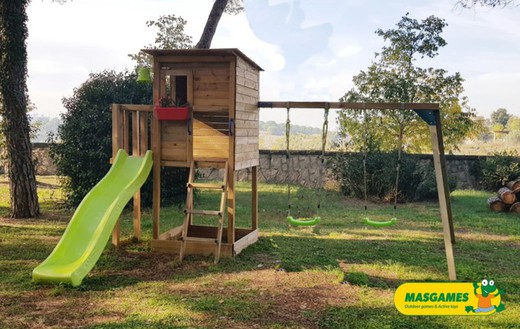 Parque infantil MASGAMES TAGA L con columpio doble MA700305