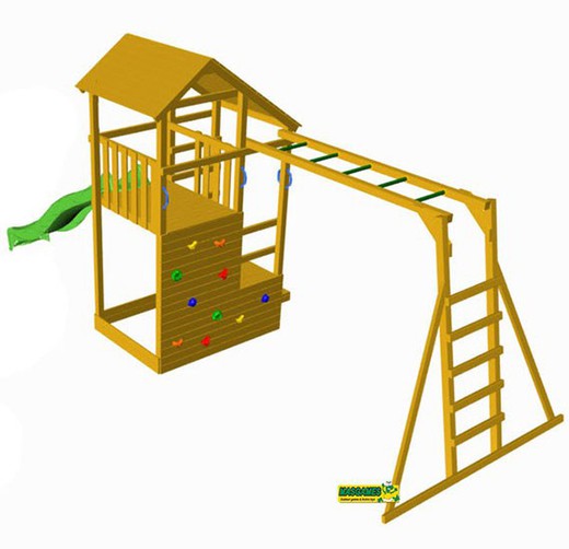 Parque infantil MASGAMES TEIDE XL con Escalera de Mono MA700102