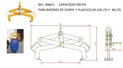 Pince à tambour verticale 3066-C