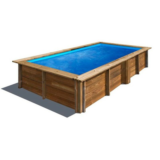 Piscina retangular de madeira Gre Sunbay Lemon 375 x200 x68cm + estação de tratamento de areia 790204