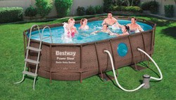 bestway power steel vista ovalpool set 549x274x122 rattan 56716