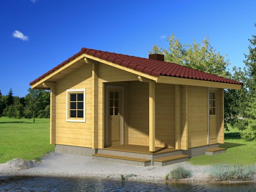 Sauna sofia Palmako 18.7 m2 madera maciza 70 mm