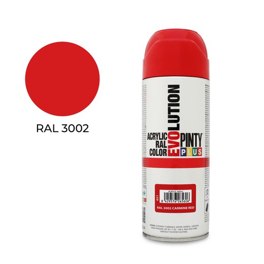 Spray ral 3002 vermelho carmim 400ml