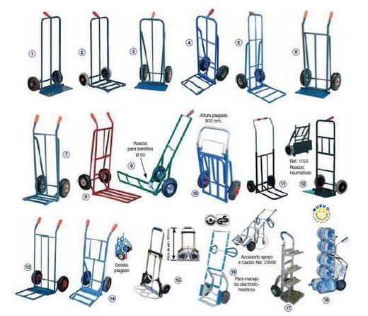 Chariots de livraison pliants en acier et aluminium