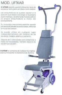 LIFTKAR 1 escalador de escada + cadeira embutida