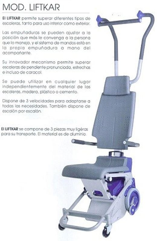 LIFTKAR 1 escalador de escada + cadeira embutida