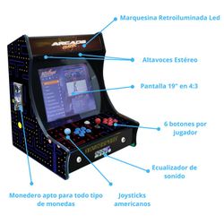 Arcade Bartop “PacMan” Pantalla 19″ 2 Jugadores +6000 juegos Alpha Fight 3726