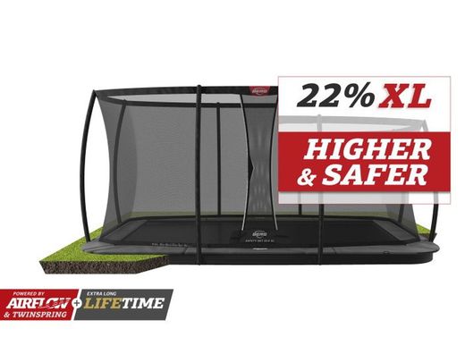 BERG Ultim Champion 410 Flatground GREY + Safety Net Deluxe XL até 120 kg