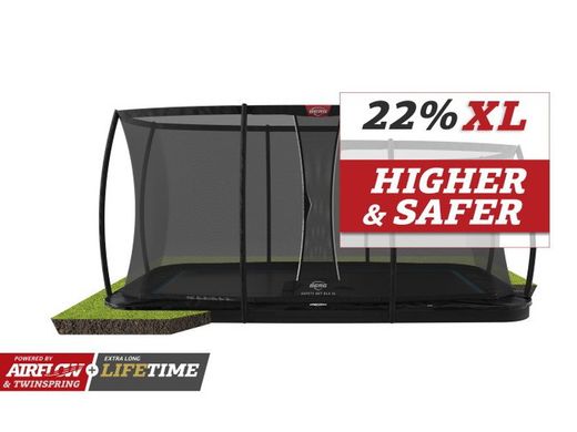 BERG Ultim Elite Flatground 500 GREY + Safety Net Deluxe XL até 120 kg