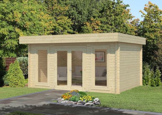 Cabaña de madera Palmako bret 14.8 m2 478 x 358 cm fr44-4839 109159 sin suelo