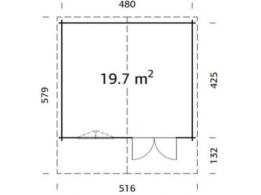 Cabaña de madera Palmako britta 19.7 m2 500 x 445 cm fr40-5044 102262