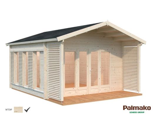 Cabaña de madera PALMAKO CATHERINE 14.5 m2 534 x 450 cm FR44-4141-6 109887