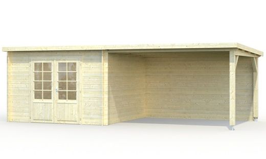 Cabaña de madera Palmako ella 8.7 + 10.0 m2 670 x 320 cm frb28-6530 101623